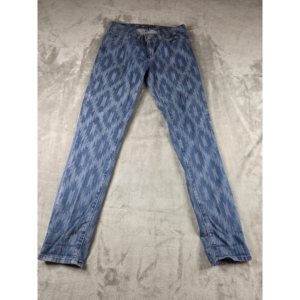 Levi's Jeans Women 28 Blue Ikat Geometric Print Skinny Denim Pants